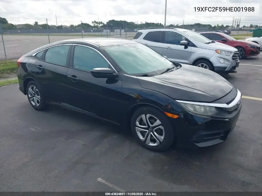 19XFC2F59HE001988 2017 Honda Civic Lx