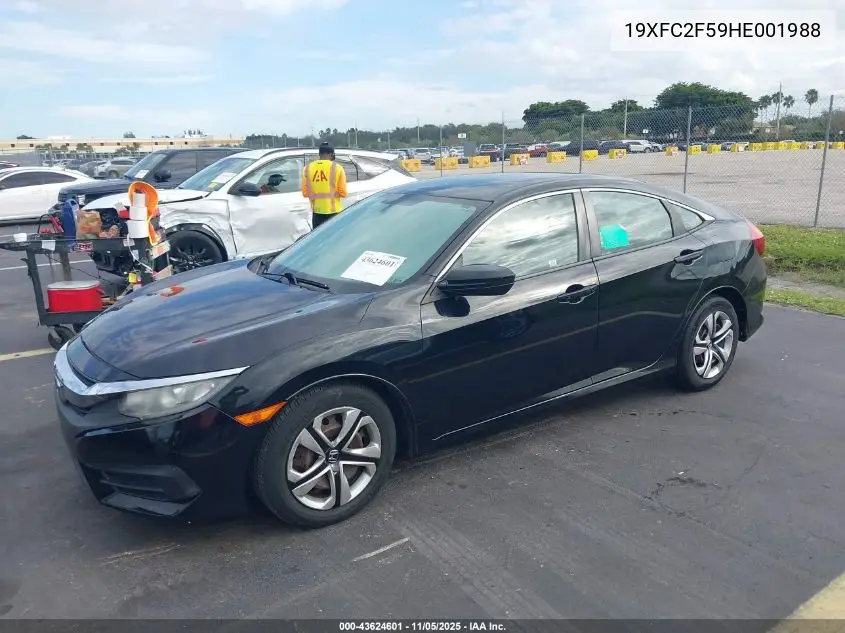 19XFC2F59HE001988 2017 Honda Civic Lx