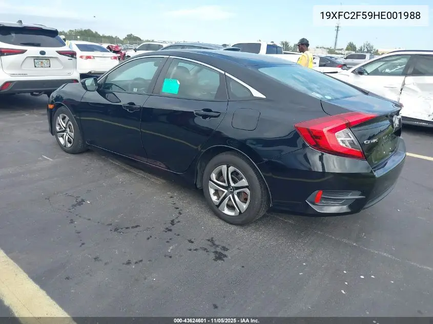 19XFC2F59HE001988 2017 Honda Civic Lx