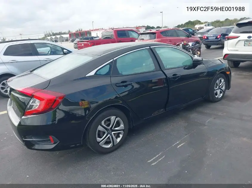 19XFC2F59HE001988 2017 Honda Civic Lx