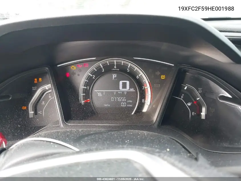19XFC2F59HE001988 2017 Honda Civic Lx