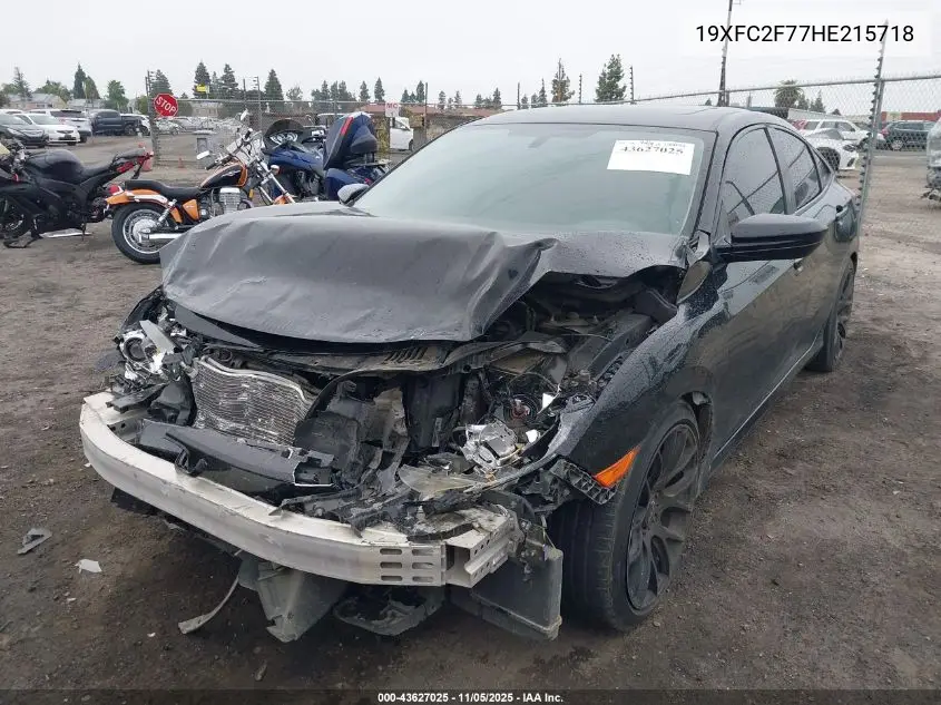 19XFC2F77HE215718 2017 Honda Civic Ex