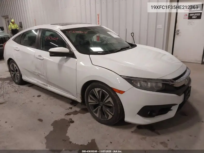 19XFC1F35HE212369 2017 Honda Civic Ex-T