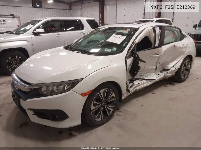 19XFC1F35HE212369 2017 Honda Civic Ex-T