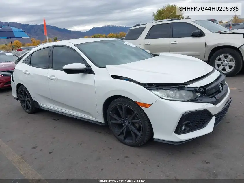SHHFK7G44HU206536 2017 Honda Civic Sport