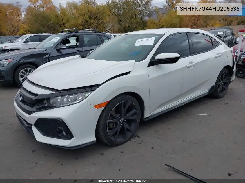 SHHFK7G44HU206536 2017 Honda Civic Sport