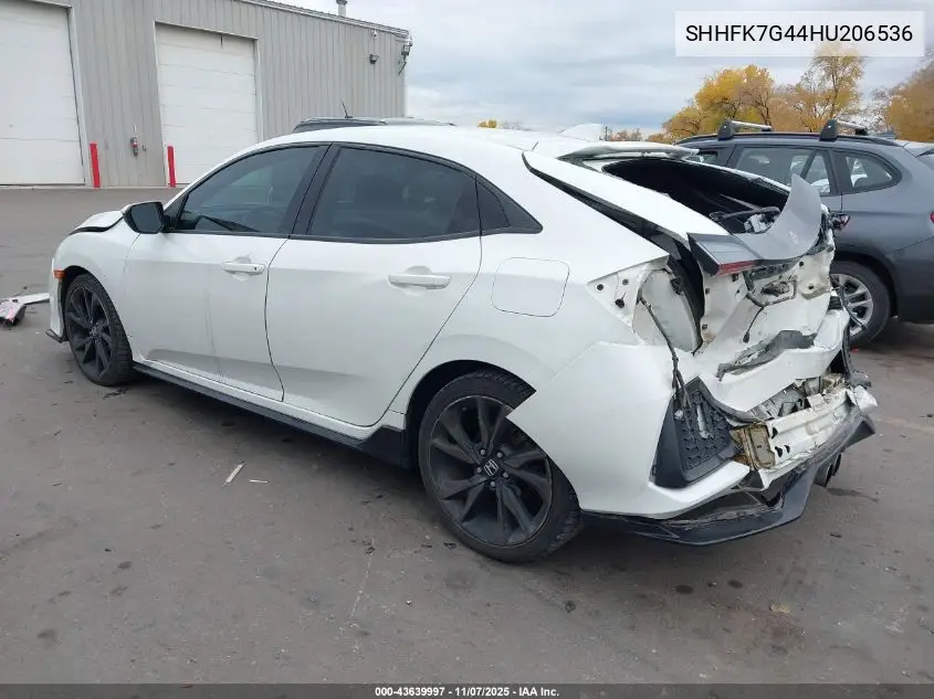 SHHFK7G44HU206536 2017 Honda Civic Sport