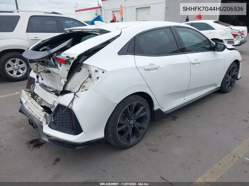 SHHFK7G44HU206536 2017 Honda Civic Sport