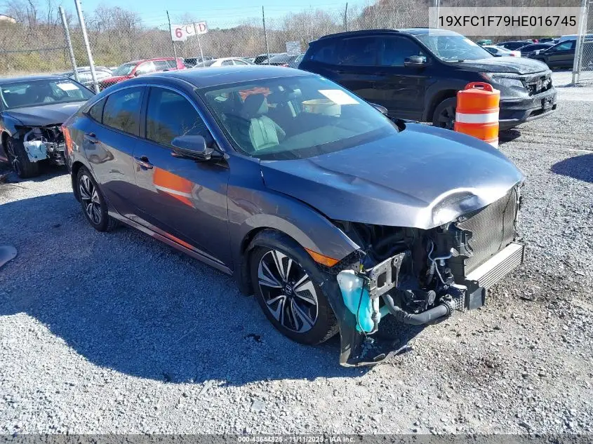 19XFC1F79HE016745 2017 Honda Civic Ex-L