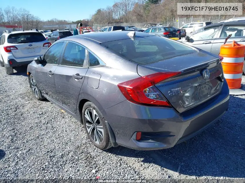 19XFC1F79HE016745 2017 Honda Civic Ex-L
