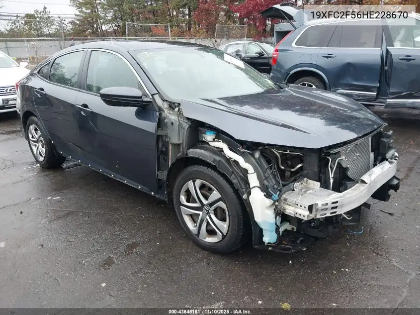 19XFC2F56HE228670 2017 Honda Civic Lx