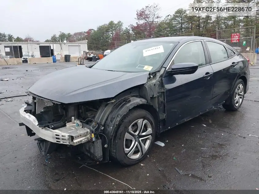 19XFC2F56HE228670 2017 Honda Civic Lx
