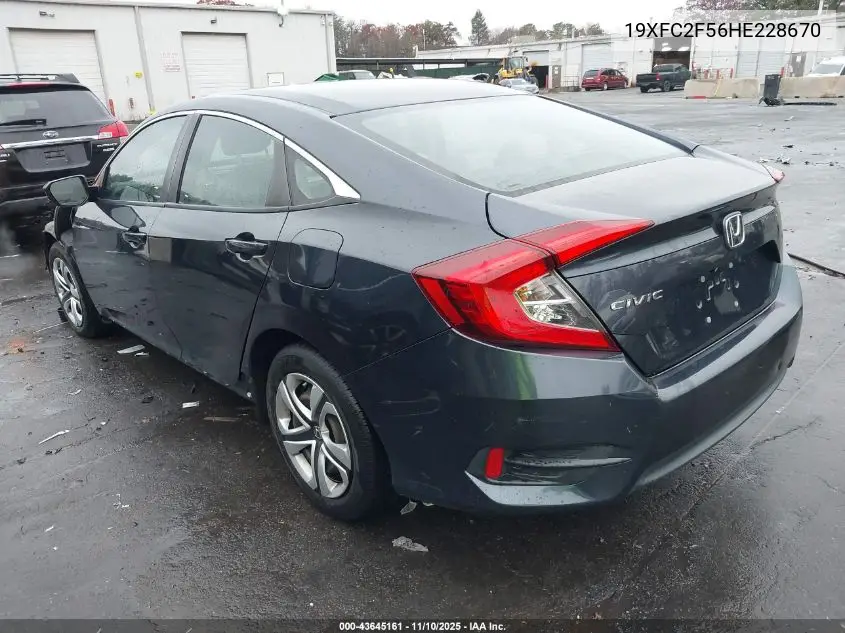 19XFC2F56HE228670 2017 Honda Civic Lx