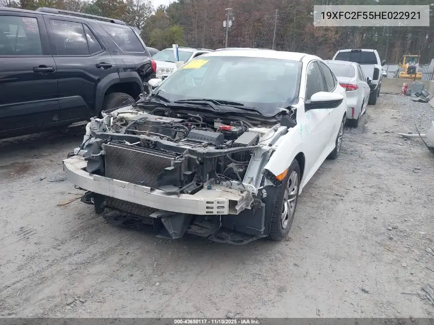19XFC2F55HE022921 2017 Honda Civic Lx