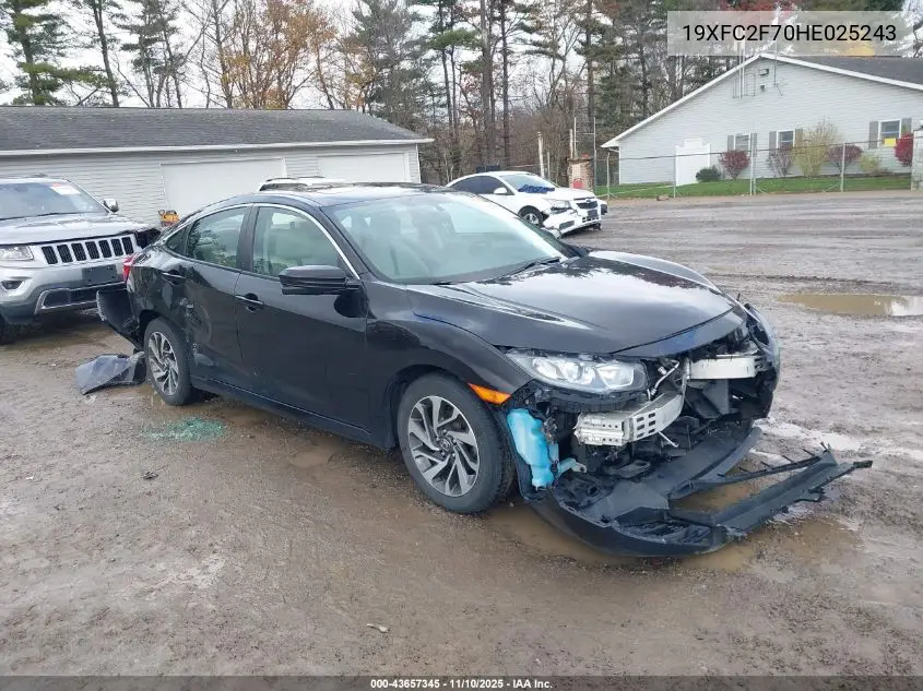 19XFC2F70HE025243 2017 Honda Civic Ex