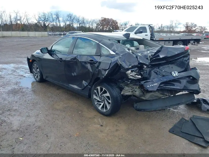 19XFC2F70HE025243 2017 Honda Civic Ex