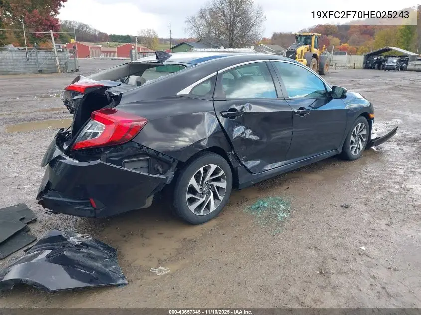 19XFC2F70HE025243 2017 Honda Civic Ex