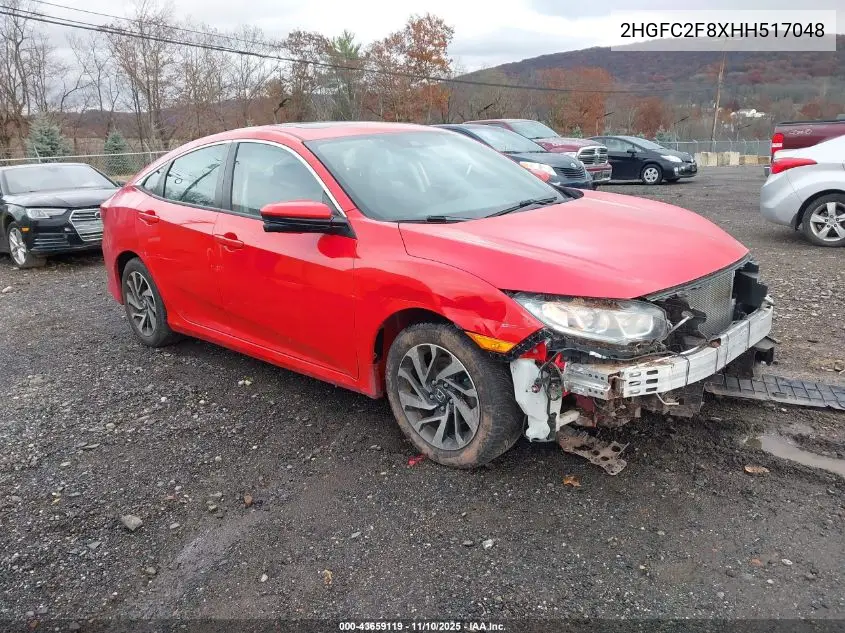 2HGFC2F8XHH517048 2017 Honda Civic Ex