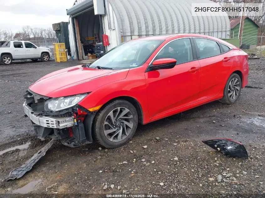 2HGFC2F8XHH517048 2017 Honda Civic Ex