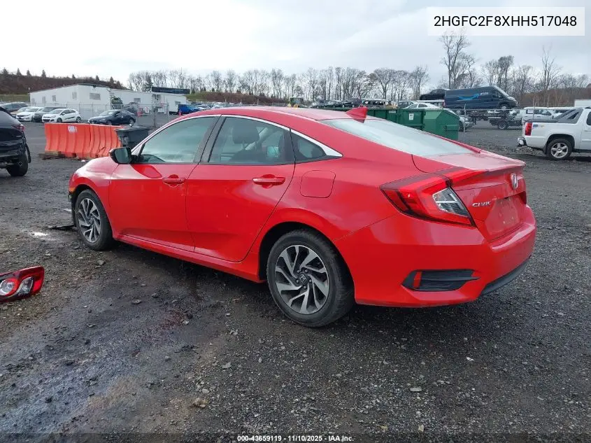 2HGFC2F8XHH517048 2017 Honda Civic Ex