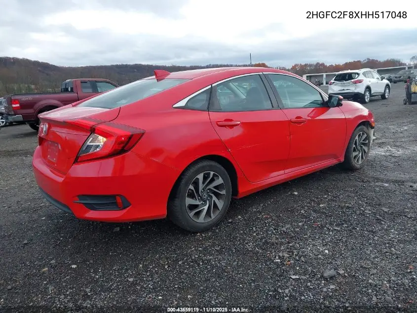 2HGFC2F8XHH517048 2017 Honda Civic Ex