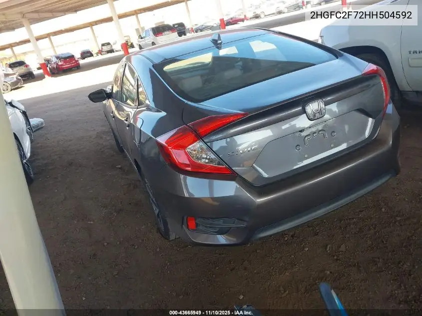 2HGFC2F72HH504592 2017 Honda Civic Ex