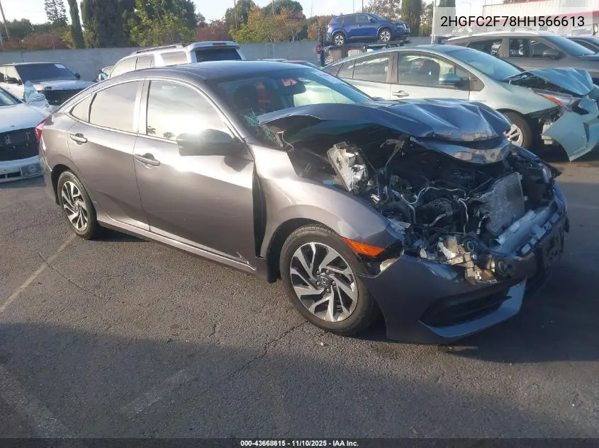 2HGFC2F78HH566613 2017 Honda Civic Ex