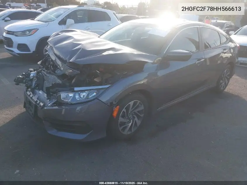 2HGFC2F78HH566613 2017 Honda Civic Ex