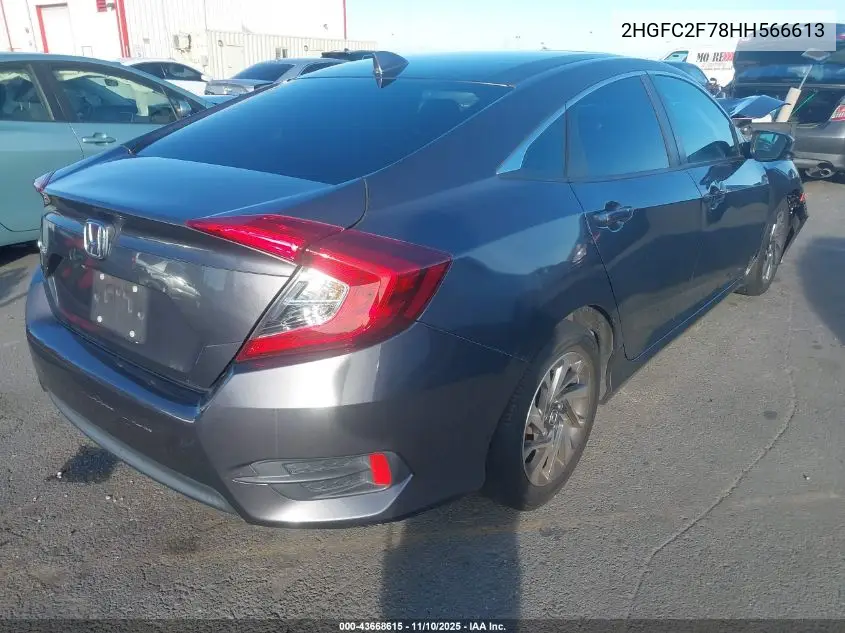 2HGFC2F78HH566613 2017 Honda Civic Ex