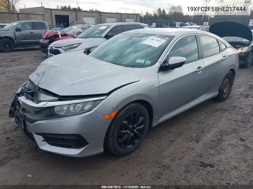 19XFC2F58HE217444 2017 Honda Civic Lx