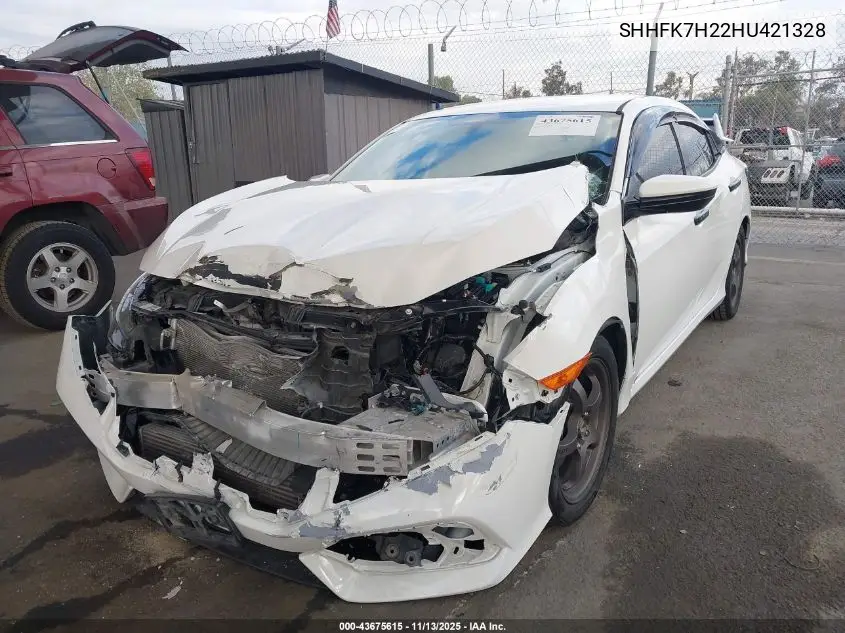 SHHFK7H22HU421328 2017 Honda Civic Lx
