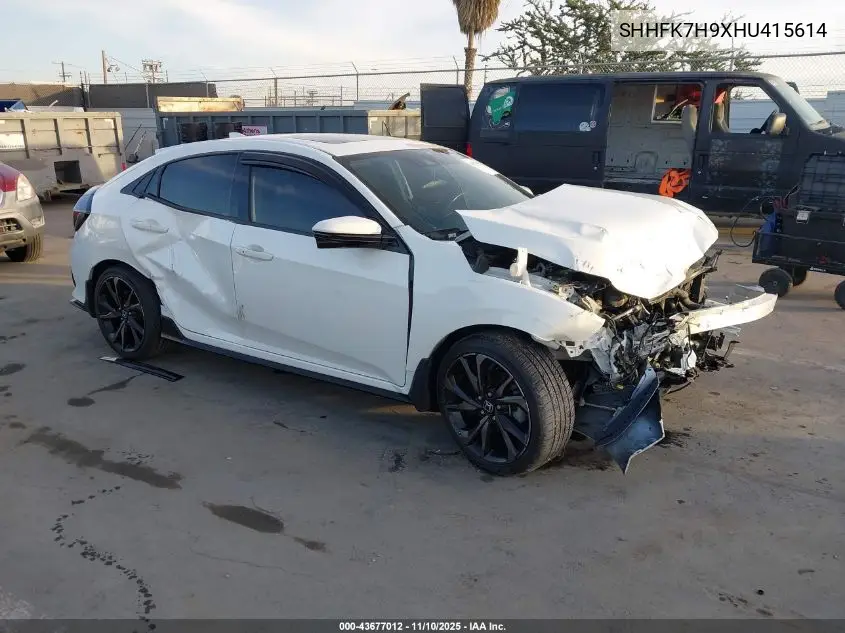 SHHFK7H9XHU415614 2017 Honda Civic Sport Touring