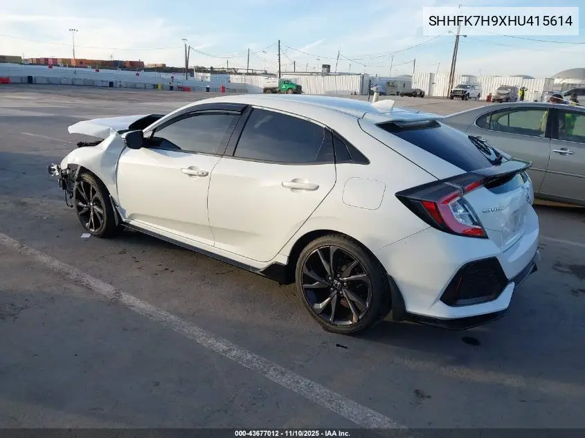 SHHFK7H9XHU415614 2017 Honda Civic Sport Touring