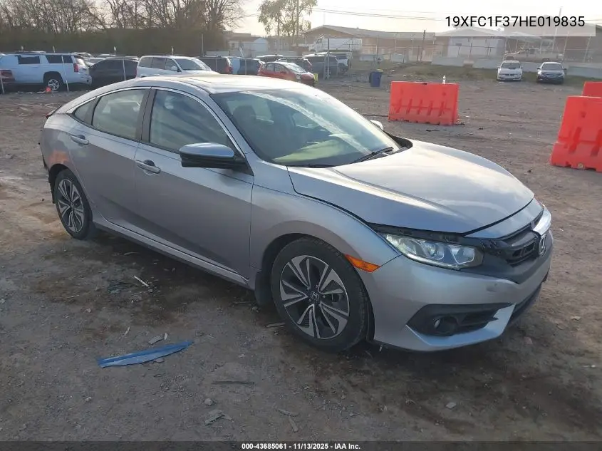 19XFC1F37HE019835 2017 Honda Civic Ex-T