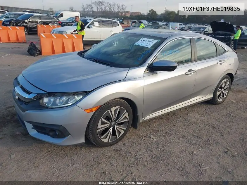 19XFC1F37HE019835 2017 Honda Civic Ex-T