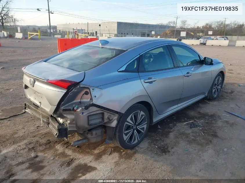 19XFC1F37HE019835 2017 Honda Civic Ex-T
