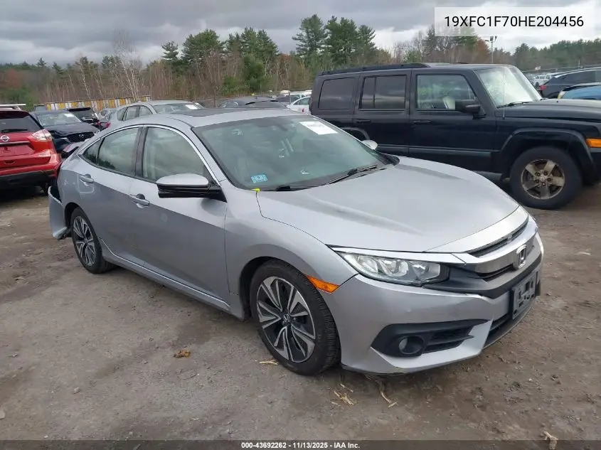 19XFC1F70HE204456 2017 Honda Civic Ex-L
