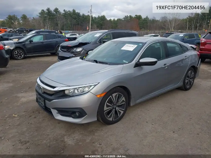 19XFC1F70HE204456 2017 Honda Civic Ex-L
