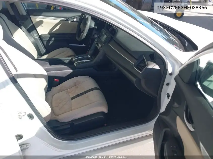19XFC2F53HE038356 2017 Honda Civic Lx