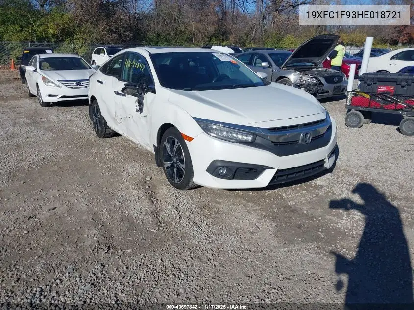 19XFC1F93HE018721 2017 Honda Civic Touring