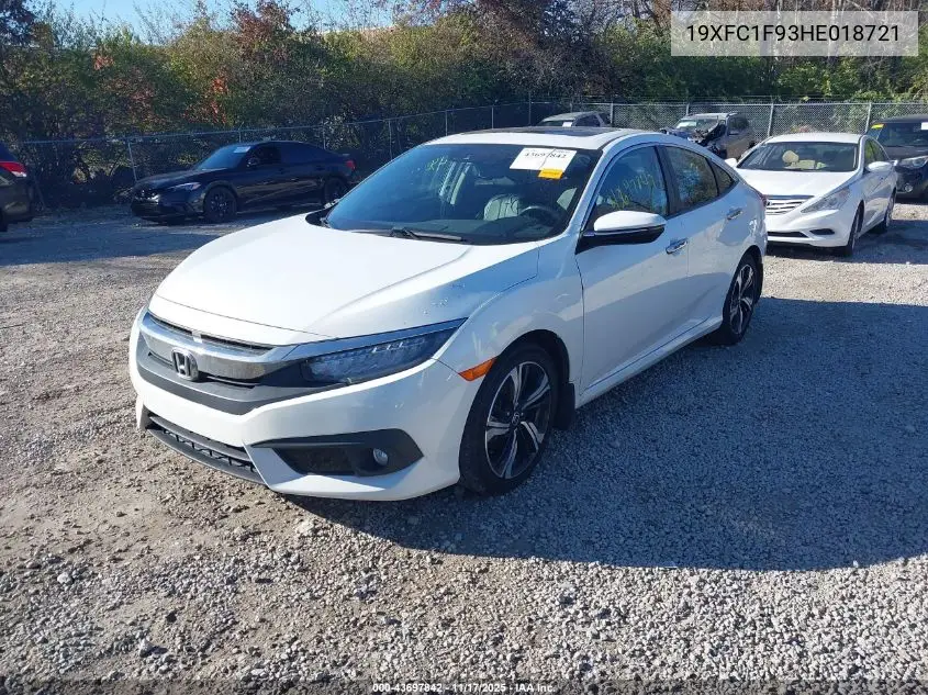 19XFC1F93HE018721 2017 Honda Civic Touring