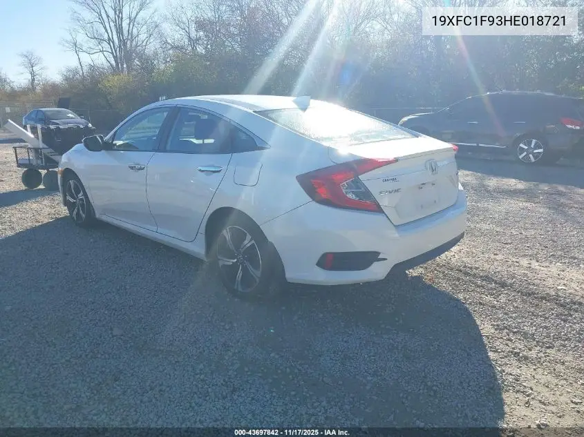 19XFC1F93HE018721 2017 Honda Civic Touring