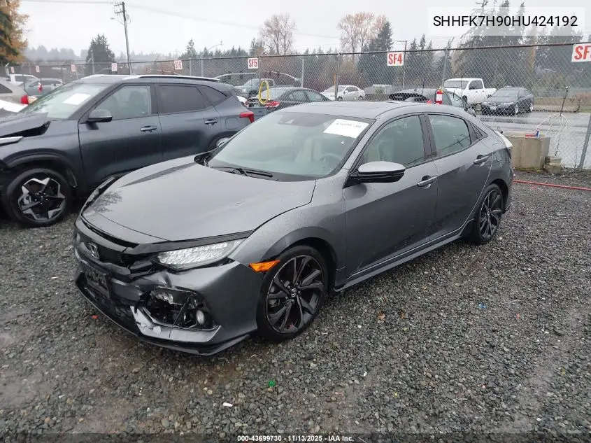SHHFK7H90HU424192 2017 Honda Civic Sport Touring