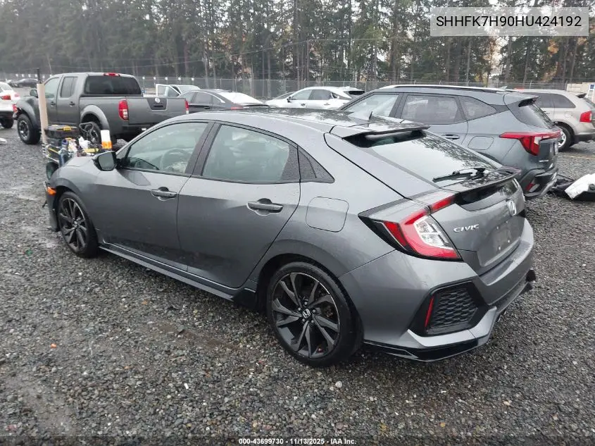 SHHFK7H90HU424192 2017 Honda Civic Sport Touring
