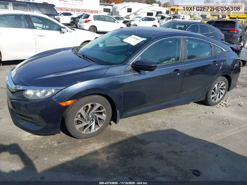 19XFC2F72HE036308 2017 Honda Civic Ex