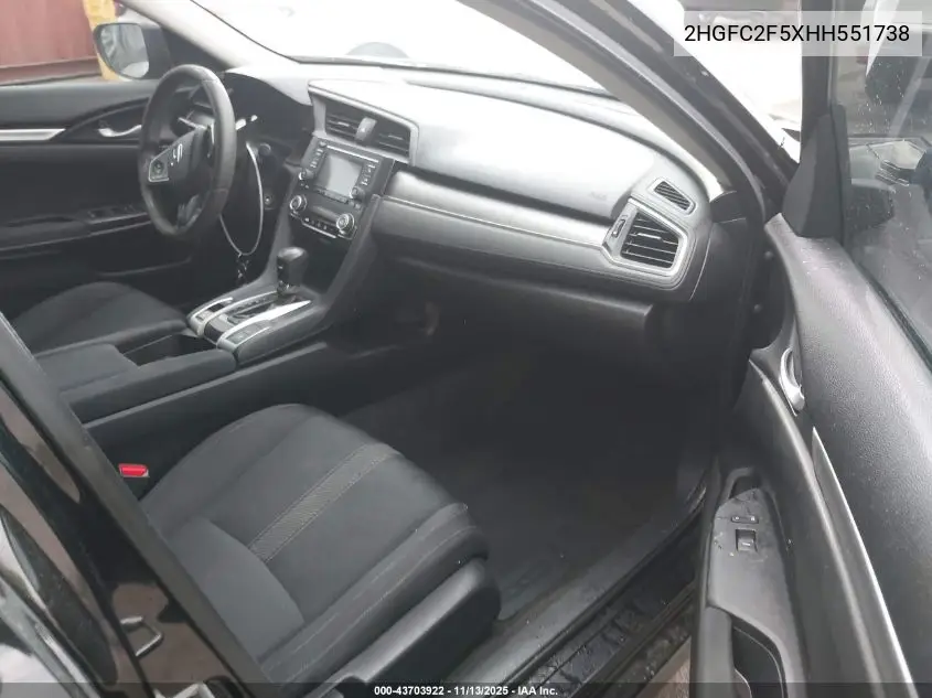 2HGFC2F5XHH551738 2017 Honda Civic Lx