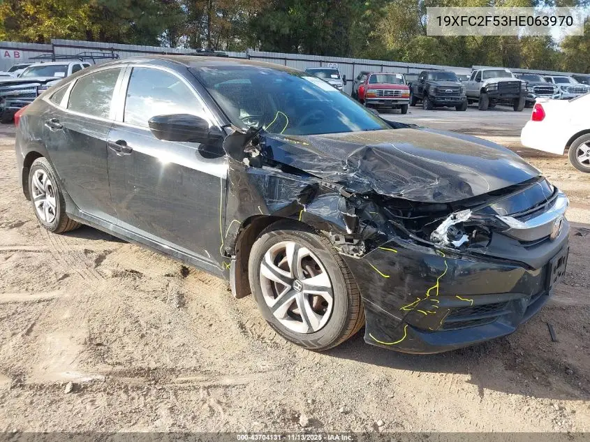 19XFC2F53HE063970 2017 Honda Civic Lx