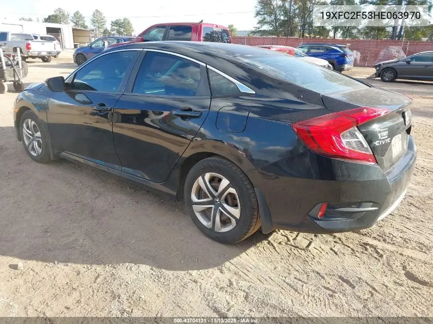 19XFC2F53HE063970 2017 Honda Civic Lx