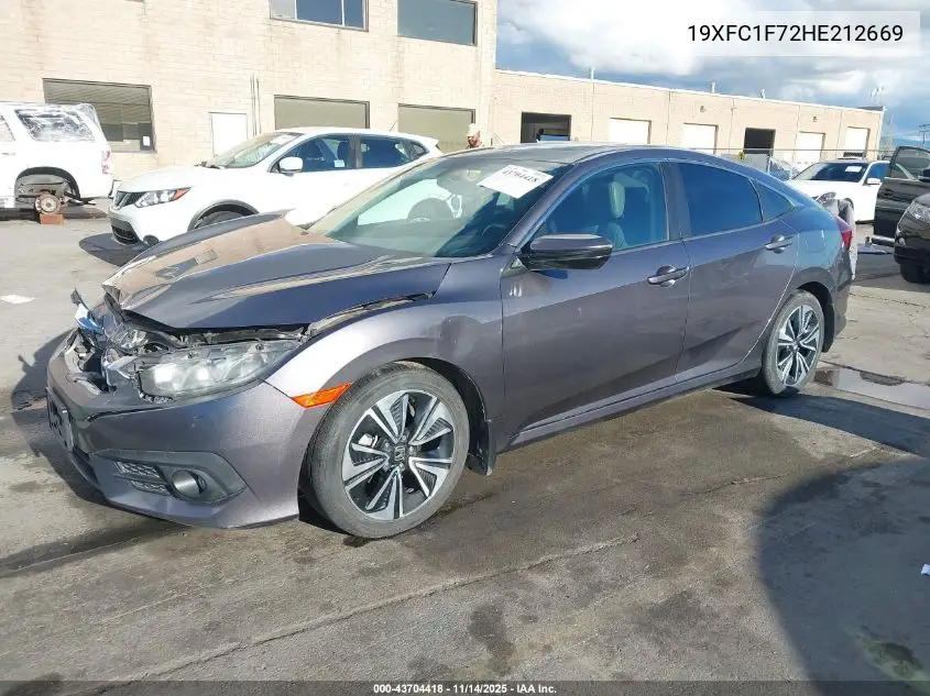 19XFC1F72HE212669 2017 Honda Civic Ex-L