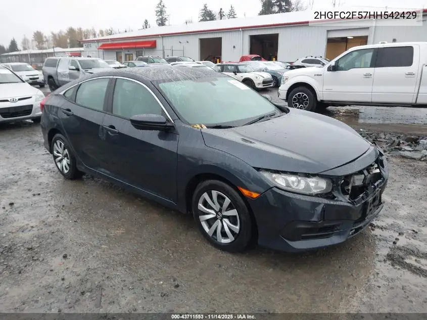 2HGFC2F57HH542429 2017 Honda Civic Lx